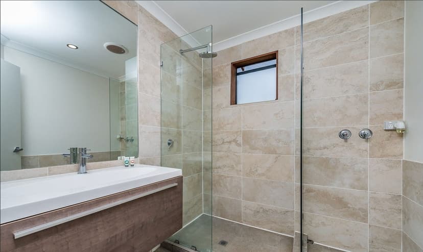 Modern bathroom with shower