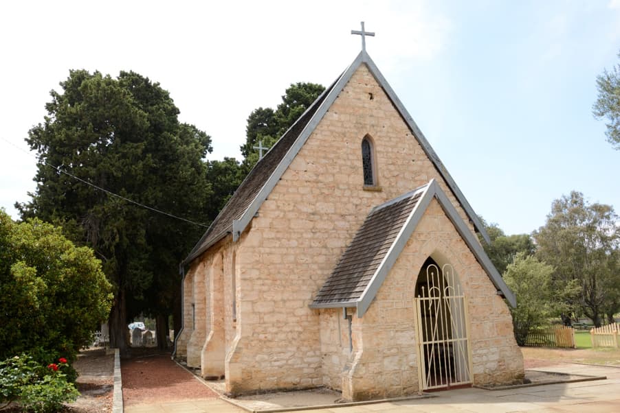 Historic St Luke's Anglican Church in Gingin, showcasing the town's heritage.