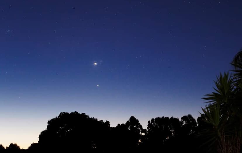 Starry night sky view from Bindoon Valley Escape