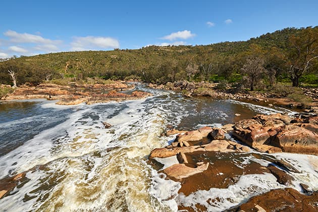 Scenic view of Bells Rapids in the Swan Valley, perfect for outdoor exploration.